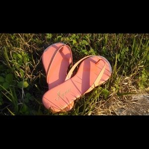 Coral Patent Thong Sandal